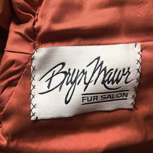 Bryan Mawr Full Length Mink Coat Brown Orange Silk Lining In Excellent Condition - Picture 7 of 9